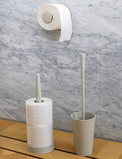Furçë WC Koziol Rio plastike me filxhan, e bardhë