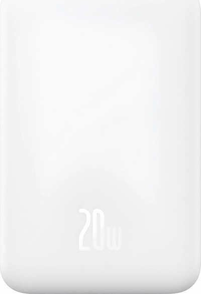 Power bank Baseus Magnetic Mini, 5000mAh, 20W, i bardh