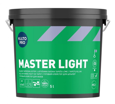 Ngjitës ujor për letër muri Kiilto Master Light, për letër e vinil, 5L