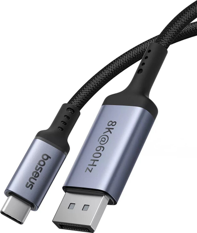 Kabllo Baseus High Definition USB C në DisplayPort, 8K 60Hz, 1.5m, e zezë