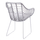 Karrige metalike RADLEY HM5300.02, wicker, e bardhë dhe gri