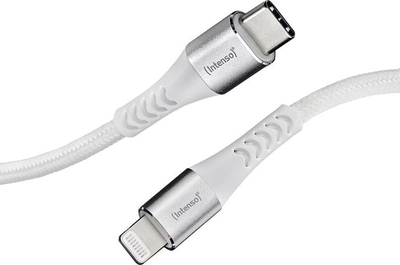 Kabllo USB Intenso 7902002, USB C në USB C dhe Lightning, 1.5m, e bardhë