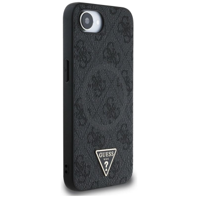 Навлака за телефон Guess GUHMPSE4P4TDPK, PU 4G Strass, за iPhone 16e, црна