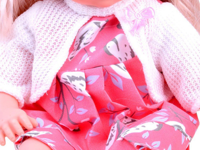 Kukull interaktive Baby Doll Bonnie, 36cm, me tinguj dhe gjesende, rozë