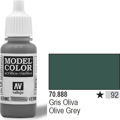 Bojë akrilike Vallejo Model Color Olive Grey, 17ml, mat, jeshile ulliri