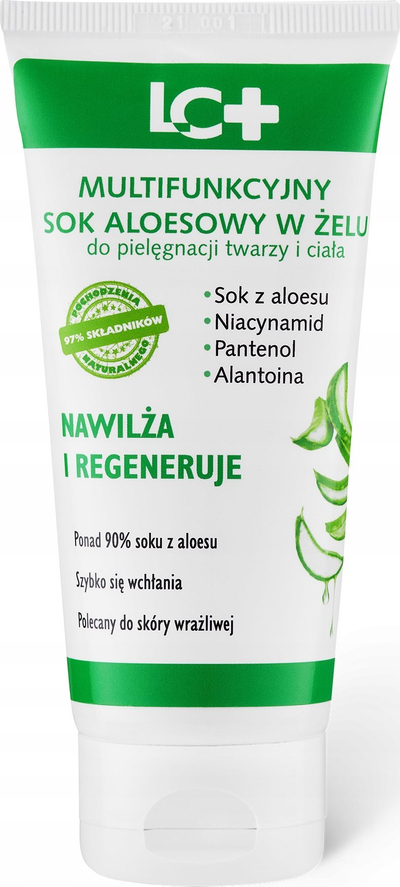 Xhel aloe LC+ multifunksional, 90% aloe, me panthenol edhe niacinamide, 100ml