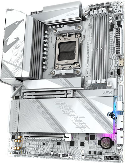 Pllakë amë GIGABYTE X870 AORUS ELITE X3D ICE, DDR5, PCIe 5.0, gri