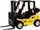Lodër forklift metal, me fërkim, e verdhë