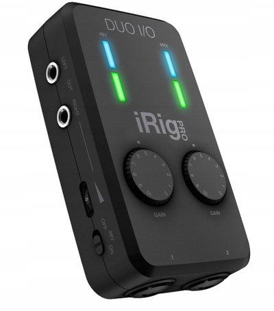 Аудио интерфејс IK Multimedia iRig Pro Duo I/O 678, 2 влеза, пренослив, црн