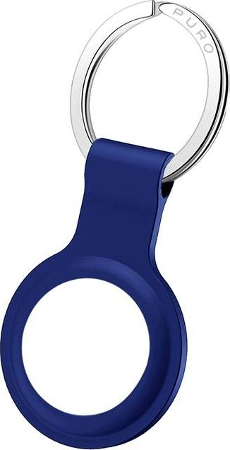 Mbulesë silikoni Puro ICON për Apple AirTag me karabinë, blu navy