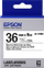 Kuti me etiketa Epson LK-7WBN, 36 mm x 9 m, e zezë/e bardhë
