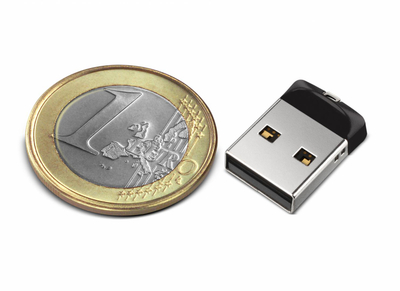 USB SanDisk Cruzer Fit, 64GB, USB 2.0, e zezë