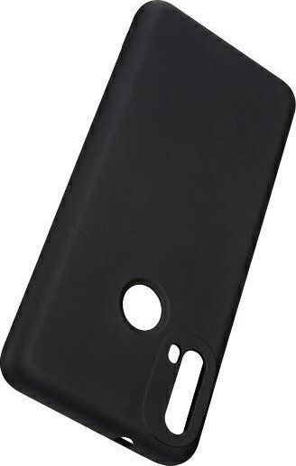 Mbështjellës silikoni për Motorola Moto E20, me pëlhurë nga brenda, i zi