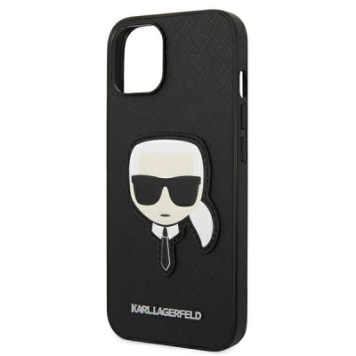 Mbulesë telefoni Karl Lagerfeld PU Saffiano Karl Head për iPhone 14, e zezë