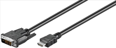 Kabllo video M-CAB HDMI në DVI-D, 5m, e zezë
