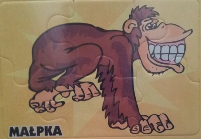 Puzzle edukativ për fëmijë Monkey Dolphin, 6 copa, shumëngjyrësh