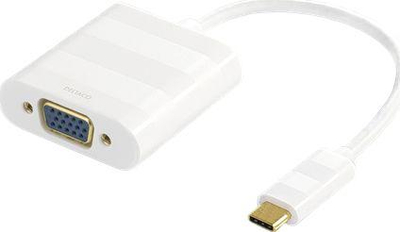 Përshtatës Deltaco USB-C - VGA i bardhë