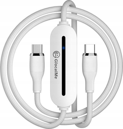 Пренослив Хотспот Ви-Фи ГлокалМе Кабел CloudSIM, 4G LTE, 65W, 1m, бел