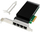 Kartë rrjeti Microconnect I226-T4, PCIe x4, 4 porta, e zezë