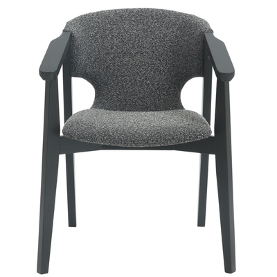 Kolltuk ngrënieje Yeger 62,5x60x79Hcm (HM9995.01), zezë/ gri