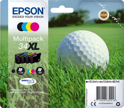 Patron shumëngjyrësh Epson Golf Ball 34XL, multipack, origjinal