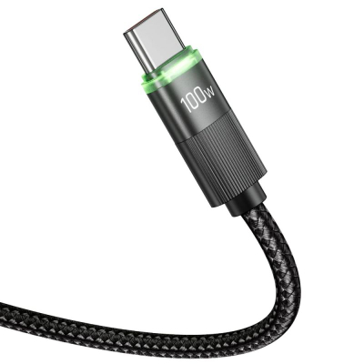 Kabllo USB-C Tech-Protect UB20T Ultraboost, PD 100W 5A, 1.8m, e zezë