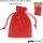 Set qese jute, 6 copë, 10x15 cm, të kuqe