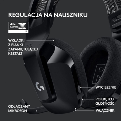 Kufje GLogitech G733 Lightspeed (981-000864), të zeza