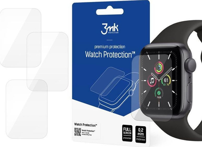 Folie mbrojtëse 3MK x3 Protection për Apple Watch SE 40mm, 0.2mm, transparente
