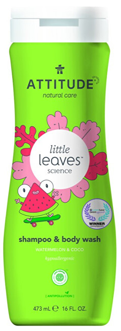 Shampo për trup Attitude Little Leaves Watermelon & Coconut, 473 ml