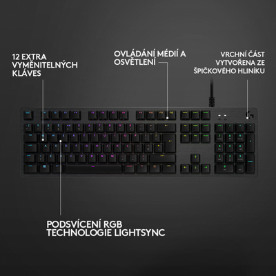 Tastierë Logitech G512 Carbon, GX Brown, CZ/SK