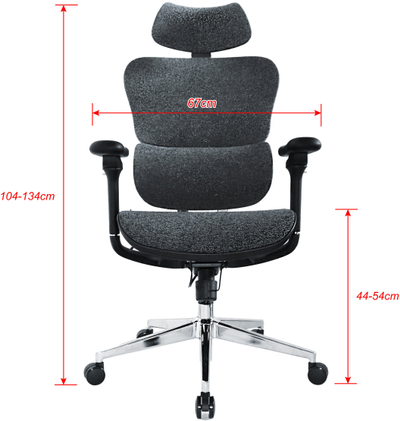 Karrige zyre Equip Ergonomic Office Chair BL SW Lite, ergonomike, me mbështetëse koke dhe krahësh, e zezë