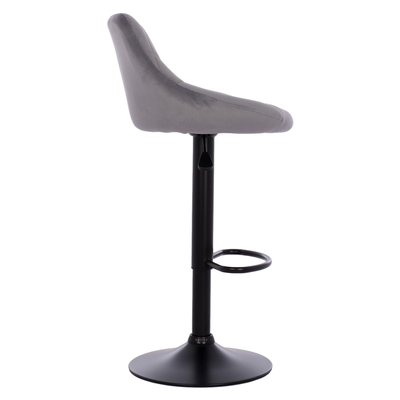 Karrige bar, kadife, me susta, 46×48.5×105 cm HM204.20, gri