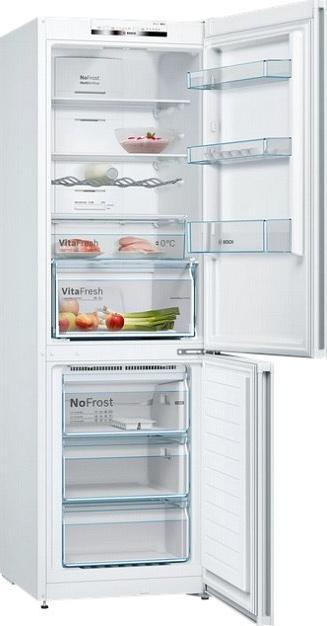 Frigorifer Bosch KGN36VWED, 302L, NoFrost, i bardhë