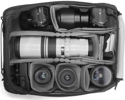 Kuti organizuese për kamera Peak Design Camera Cube Large, për pajisje fotografike, me ndarës fleksibël, e zezë