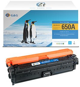 Toner printeri G&amp;G NT-CH271FC, për HP 650A CE271A, 15000 faqe, cyan