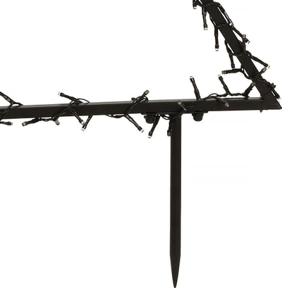 Pemë dekorative metalike Luminous Outdoor, 175 LED, 75cm, e zezë
