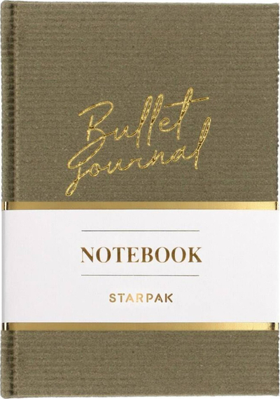 Fletore Starpak Notes Corduroy A5, 80 fletë me pika, ngjyrë ulliri
