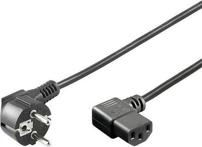 Kabllo rryme Goobay 96032, prizë Schuko e këndshme anash, 3m, e zezë
