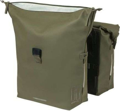Çanta anësore biçiklete Basil Soho, 41L, Nordlicht LED, jeshile