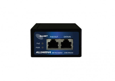 Injektor PoE Allnet All0489V4, Gigabit 2.5 Gbit, 30W 802.3af/at, trup metalik