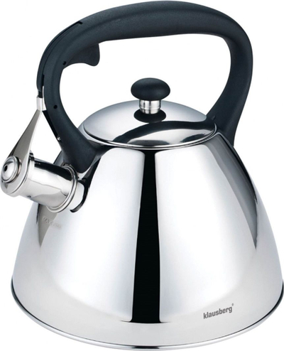 Çajnik Klausberg KB-7207, 3L, inoks, me fishkëllim, argjendtë