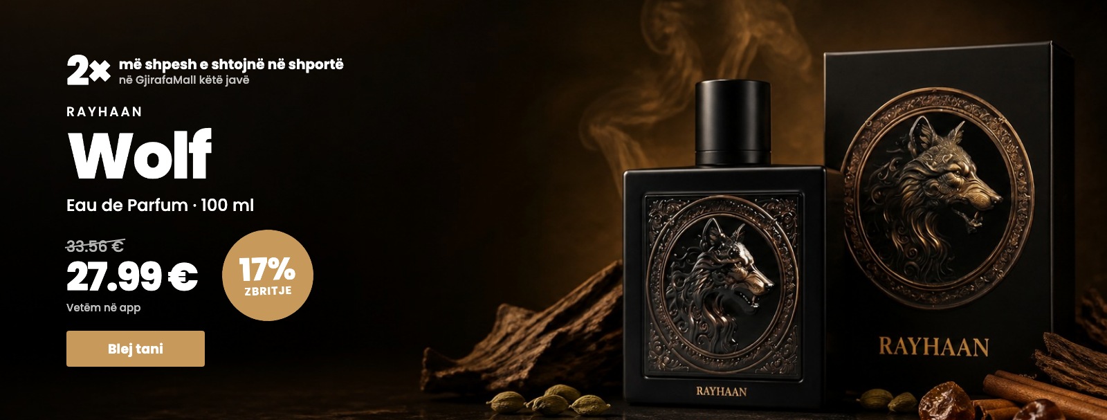 Eau de Parfum Rayhaan Wolf, 100ml