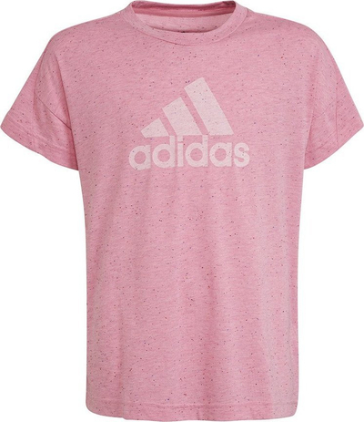 Bluzë gocash adidas Badge of Sport Tee Jr HM2648, pambuk, rozë
