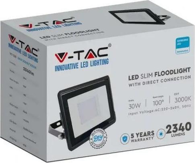 Projektor LED V-TAC 30W 6500K 2340lm, i zi