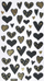 Stikera dekorative Arpex Heart, në formë zemre, fletë 100x210 mm, shumëngjyrëshe