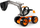 Lodër eskavator Lena Giga Trucks, 63 cm, portokalli e bardhë