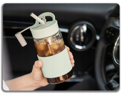 Shishe termus Buydeem CD1017, 0.5L, qelq, jeshile Cozy Greenish