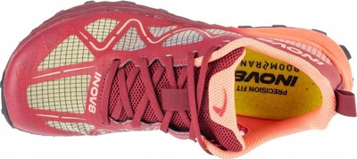 Atlete trail vrapimi Inov-8 MudTalon Speed W për goca, me tabe në shollë, ngjyrë kuqe-portokalli