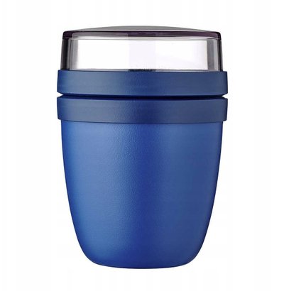 Enë dreke Mepal Ellipse Lunch Pot, 2 ndarje, pa BPA, blu e fortë